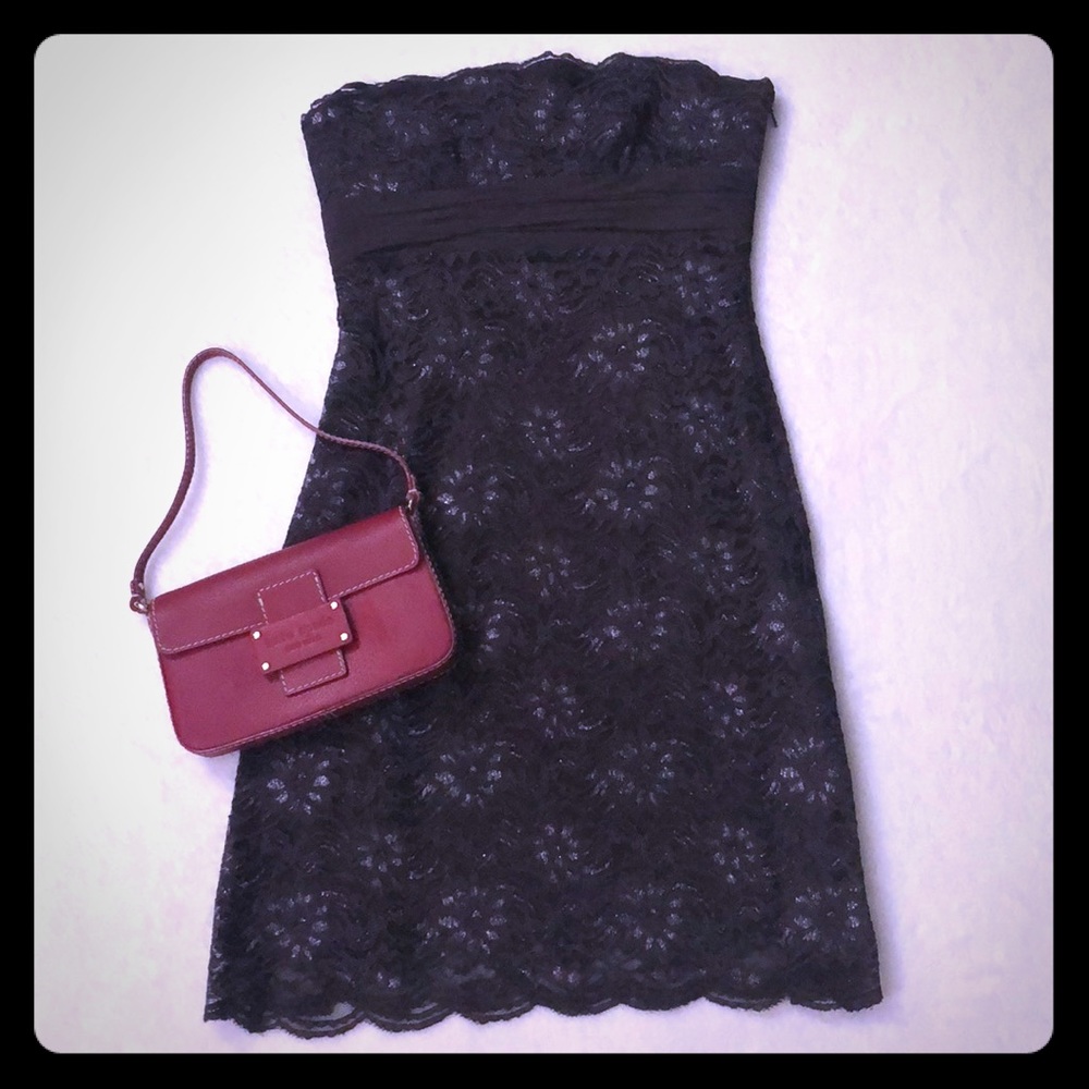 BCBGMaxAzria Dark Brown Strapless Dress (Size 0)